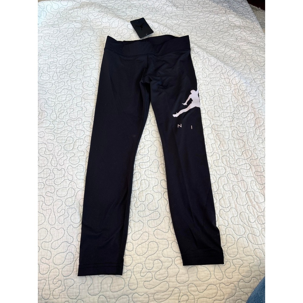 Kids Jordan Jumpman Black Athletic lightweight Leggings Size Medium (10/12) #721